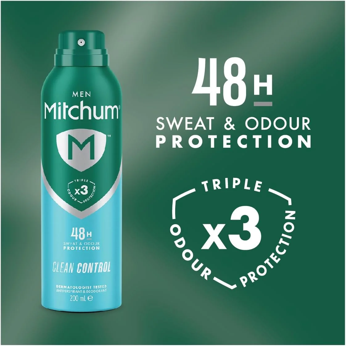 اسپری ضد تعریق و دئودورانت مردانه میچام مدل Triple Odor Defense با محافظت 48 ساعته (200 میلی لیتر) Clean Control، تست شده توسط متخصص پوست (بسته بندی ممکن است متفاوت باشد) اسپری ضد تعریق و دئودورانت مردانه میچام مدل Triple Odor Defense با محافظت 48 ساعته (200 میلی لیتر) Clean Control، تست شده توسط متخصص پوست (بسته بندی ممکن است متفاوت باشد)