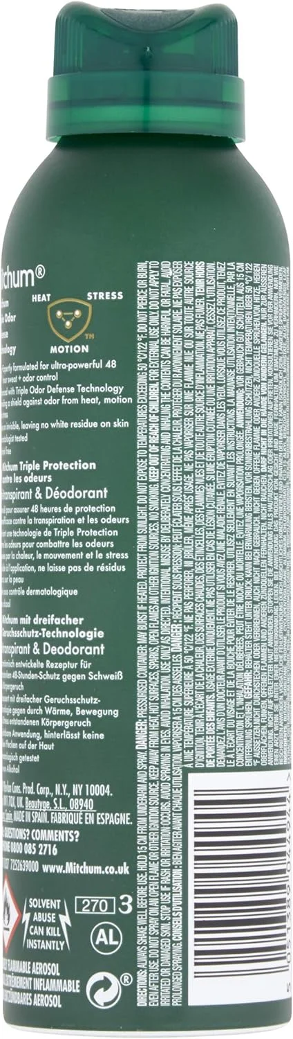 اسپری ضد تعریق و دئودورانت مردانه میچام مدل Triple Odor Defense با محافظت 48 ساعته (200 میلی لیتر) Clean Control، تست شده توسط متخصص پوست (بسته بندی ممکن است متفاوت باشد) اسپری ضد تعریق و دئودورانت مردانه میچام مدل Triple Odor Defense با محافظت 48 ساعته (200 میلی لیتر) Clean Control، تست شده توسط متخصص پوست (بسته بندی ممکن است متفاوت باشد)