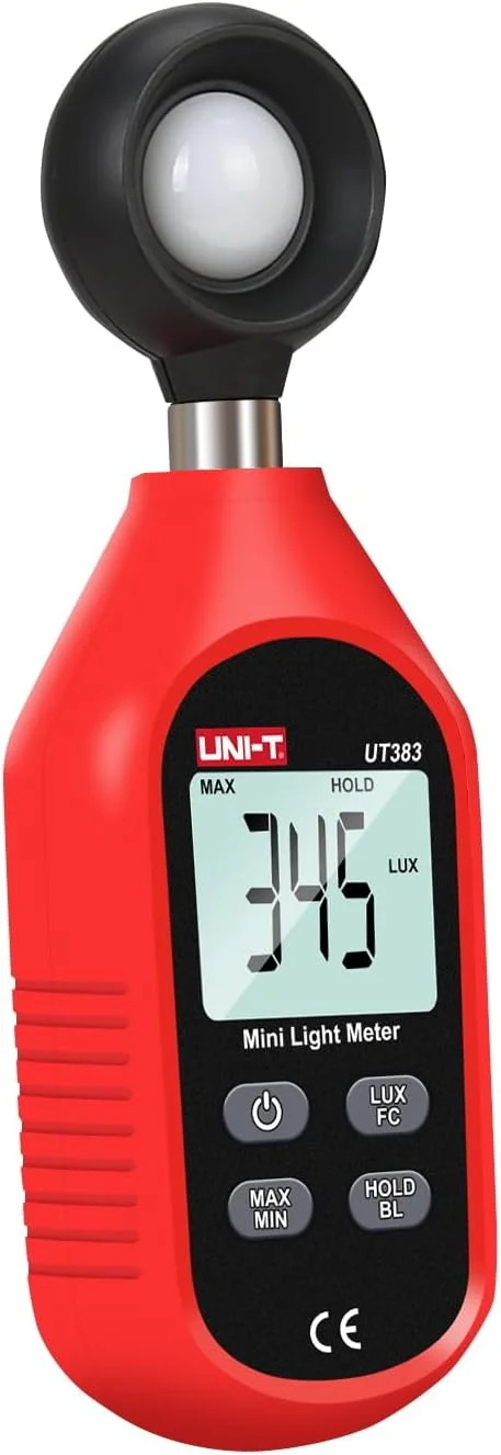 نورسنج دیجیتال UNI-T UT383، لوکس متر، لومن، محدوده 0 تا 199,900 لوکس (0 تا 18,500 FC)، فوت کندل، مناسب برای فیلم برداری، گیاهان، نورسنجی، اندازه گیری شدت روشنایی نورسنج دیجیتال UNI-T UT383، لوکس متر، لومن، محدوده 0 تا 199,900 لوکس (0 تا 18,500 FC)، فوت کندل، مناسب برای فیلم برداری، گیاهان، نورسنجی، اندازه گیری شدت روشنایی