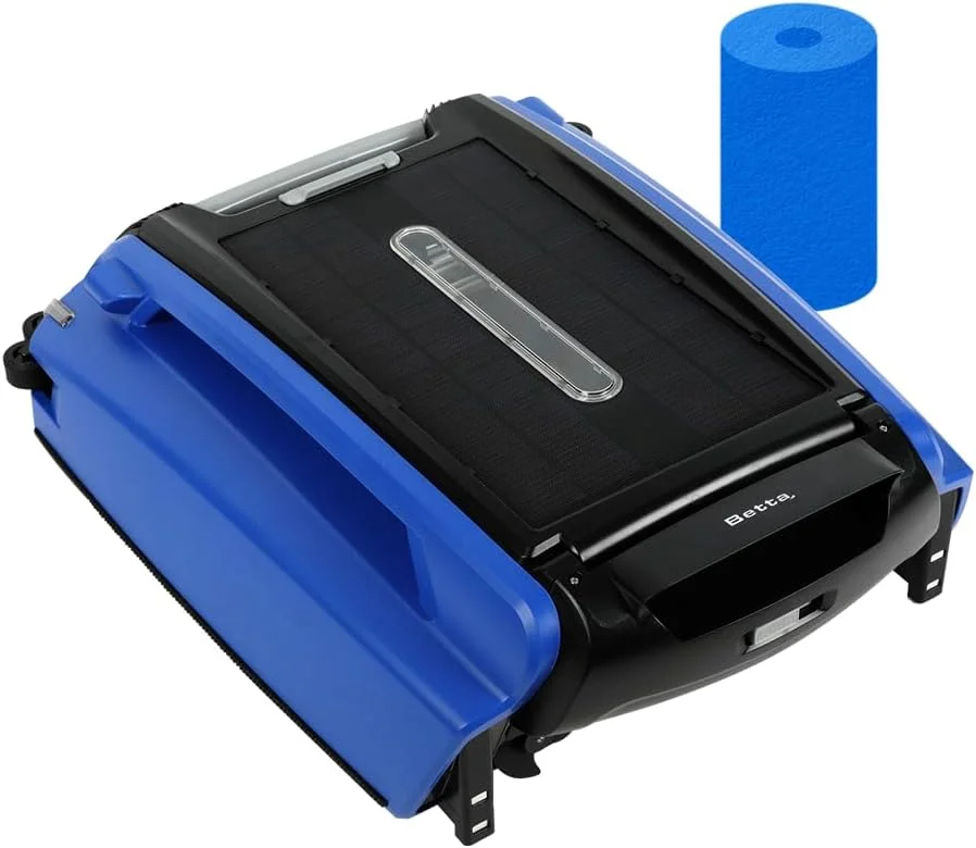 ربات تمیز کننده سطح استخر اتوماتیک و خورشیدی بتا مدل SE با قابلیت تمیز کردن مداوم 24/7، فوم ضد گیر کردن و موتورهای دوقلوی SCT بازطراحی شده (آبی)