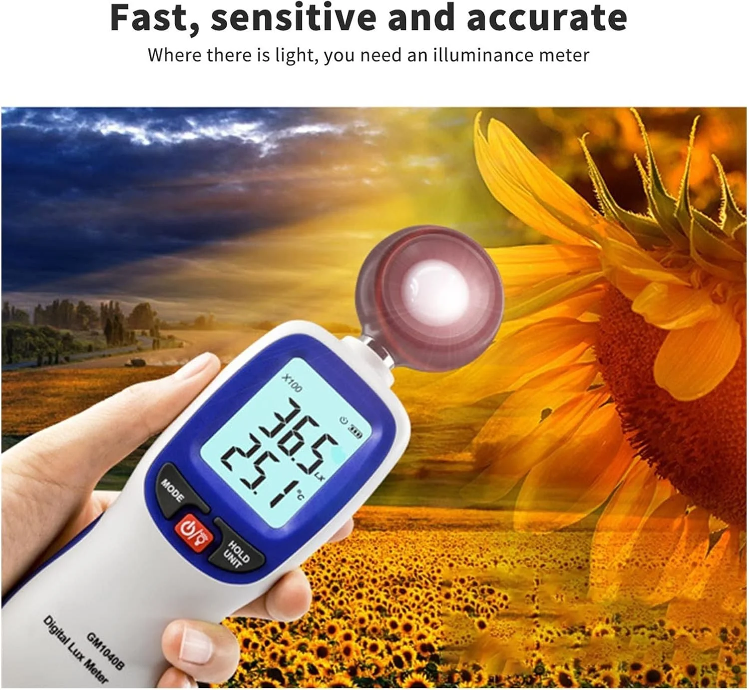 نور سنج دیجیتال دستی NEOCHY، محدوده 0 تا 200,000 لوکس، طراحی جیبی، تست کننده نور محیطی خاکستری نور سنج دیجیتال دستی NEOCHY، محدوده 0 تا 200,000 لوکس، طراحی جیبی، تست کننده نور محیطی خاکستری