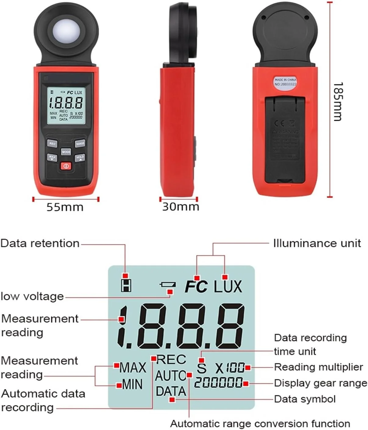 نورسنج، لوکس متر دیجیتال دستی، لوکس متر حرفه ای، نورسنج دقت بالا، فتومتر روشنایی سنج نورسنج، لوکس متر دیجیتال دستی، لوکس متر حرفه ای، نورسنج دقت بالا، فتومتر روشنایی سنج