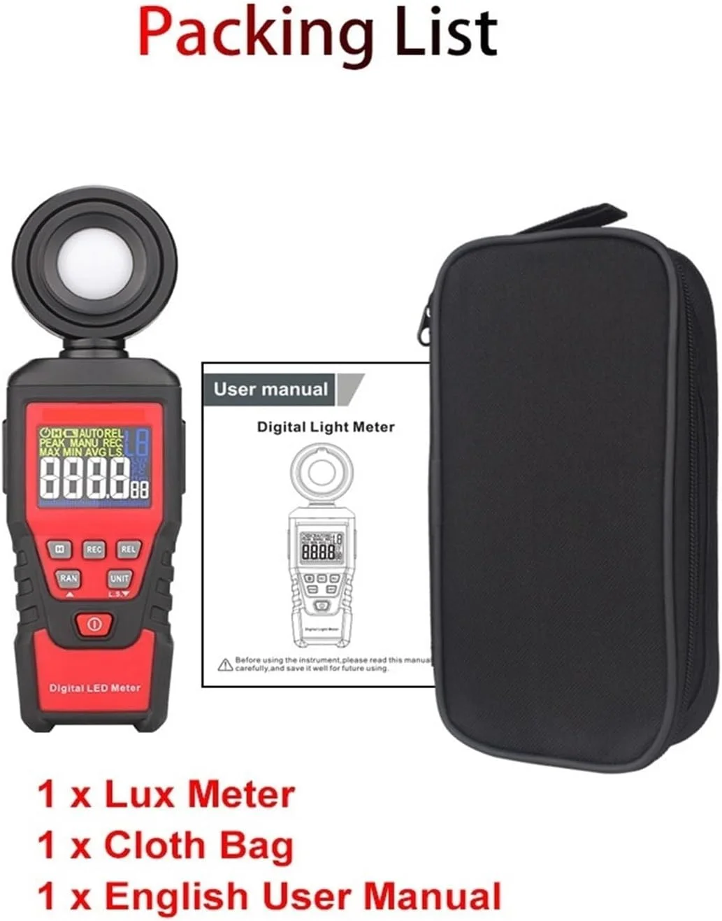 نورسنج، لوکس متر دیجیتال حرفه ای LED، نورسنج دستی، لوکس متر 100000LUX