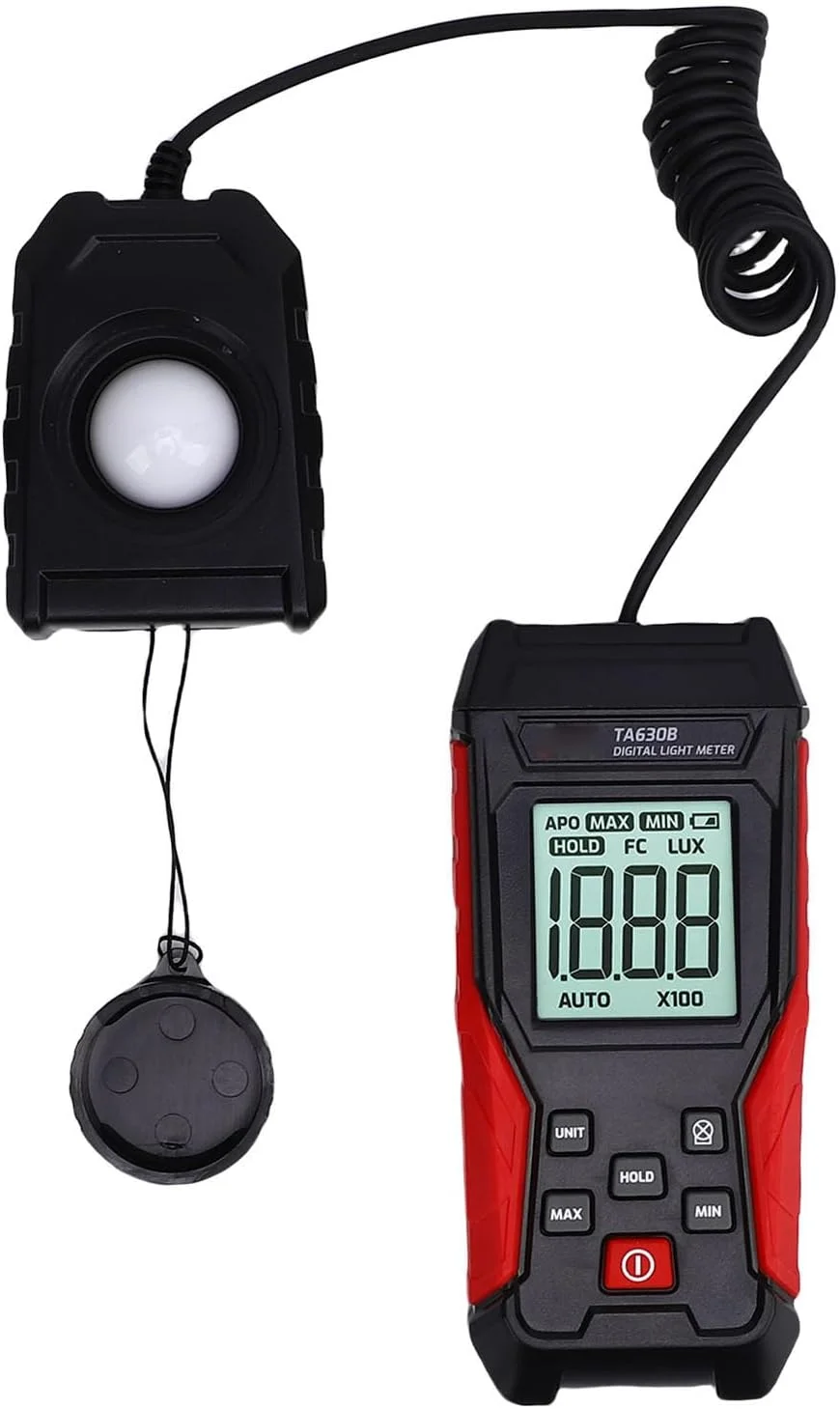 نورسنج دیجیتال RIZGHWOY، فوتومتر با صفحه نمایش LCD، قابلیت نگهداری داده، خاموش شدن خودکار برای عکاسی، گیاهان، نور LED نورسنج دیجیتال RIZGHWOY، فوتومتر با صفحه نمایش LCD، قابلیت نگهداری داده، خاموش شدن خودکار برای عکاسی، گیاهان، نور LED