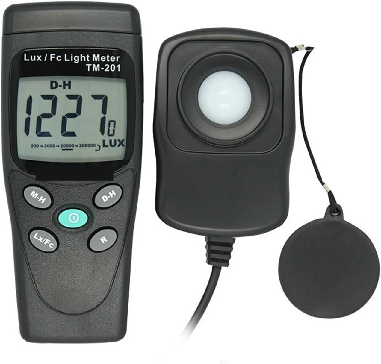 نورسنج دیجیتال با صفحه نمایش ال سی دی 1/2، لوکس متر دیجیتال نور، لوکس/FC، نورسنج 200000 لوکس، فوتومتر LED، شدت روشنایی نورسنج دیجیتال با صفحه نمایش ال سی دی 1/2، لوکس متر دیجیتال نور، لوکس/FC، نورسنج 200000 لوکس، فوتومتر LED، شدت روشنایی