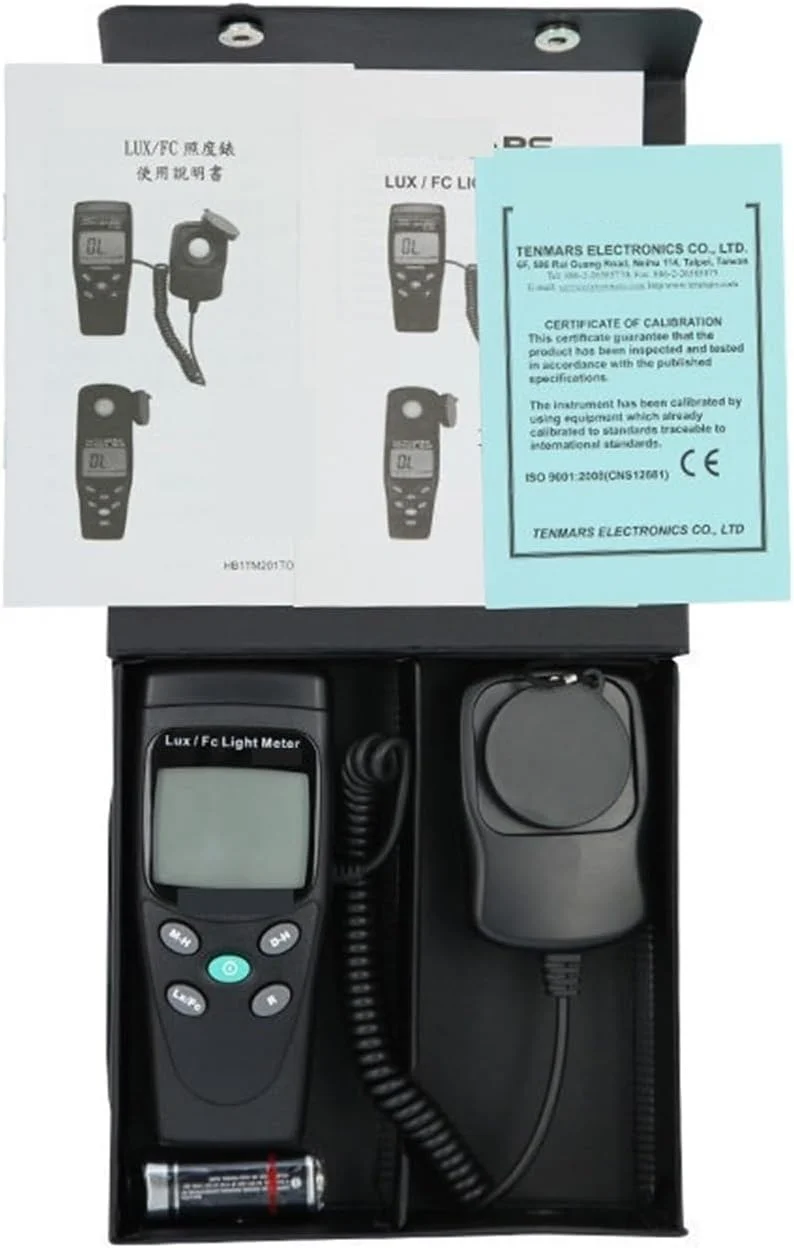 نورسنج دیجیتال با صفحه نمایش ال سی دی 1/2، لوکس متر دیجیتال نور، لوکس/FC، نورسنج 200000 لوکس، فوتومتر LED، شدت روشنایی نورسنج دیجیتال با صفحه نمایش ال سی دی 1/2، لوکس متر دیجیتال نور، لوکس/FC، نورسنج 200000 لوکس، فوتومتر LED، شدت روشنایی