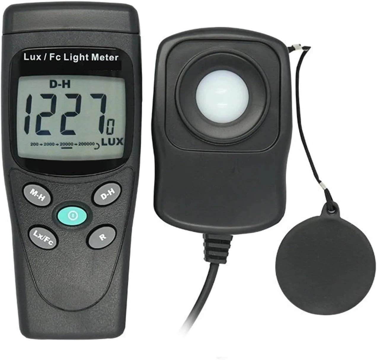 نورسنج دیجیتال با صفحه نمایش ال سی دی 1/2، لوکس متر دیجیتال نور، لوکس/FC، نورسنج 200000 لوکس، فوتومتر LED، شدت روشنایی نورسنج دیجیتال با صفحه نمایش ال سی دی 1/2، لوکس متر دیجیتال نور، لوکس/FC، نورسنج 200000 لوکس، فوتومتر LED، شدت روشنایی