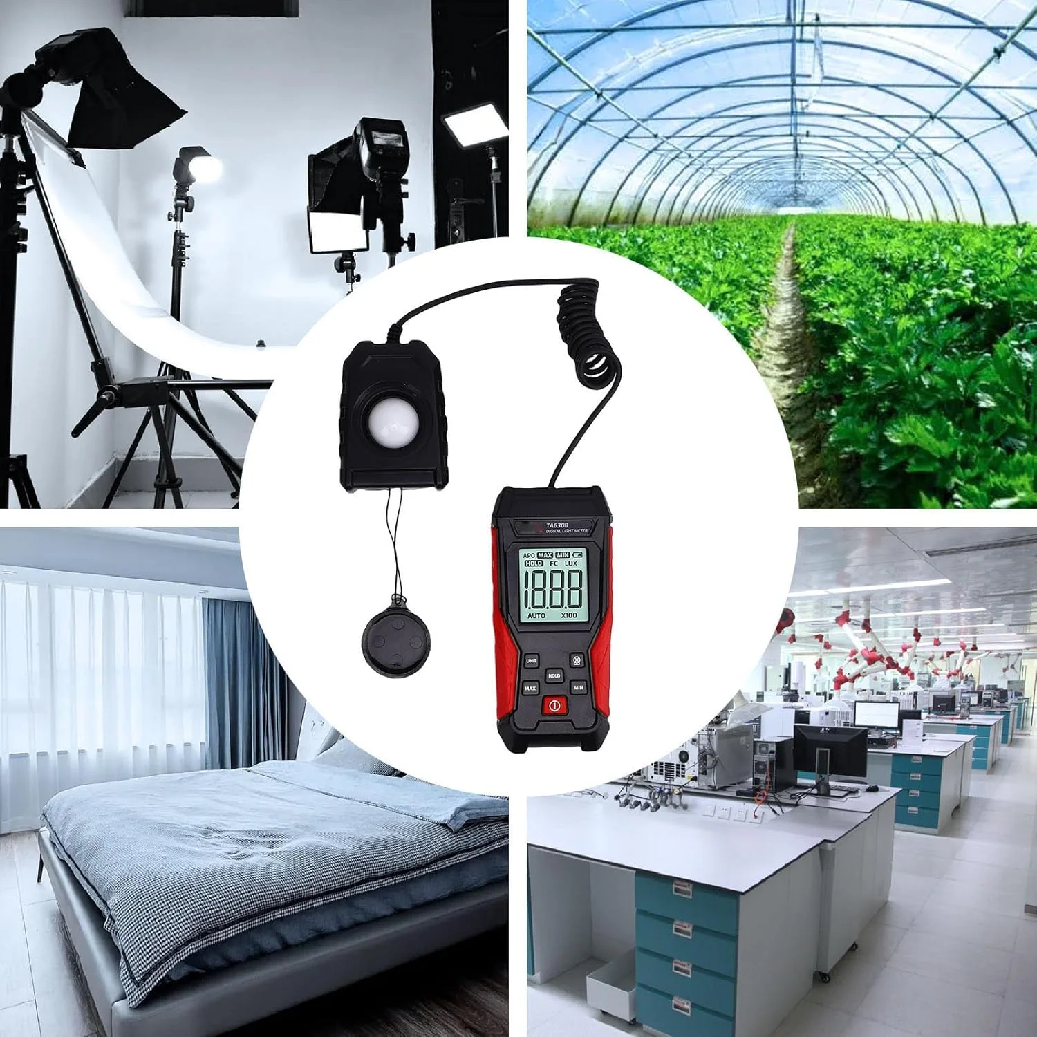 نورسنج دیجیتال RIZGHWOY، فوتومتر با صفحه نمایش LCD، قابلیت نگهداری داده، خاموش شدن خودکار برای عکاسی، گیاهان، نور LED نورسنج دیجیتال RIZGHWOY، فوتومتر با صفحه نمایش LCD، قابلیت نگهداری داده، خاموش شدن خودکار برای عکاسی، گیاهان، نور LED