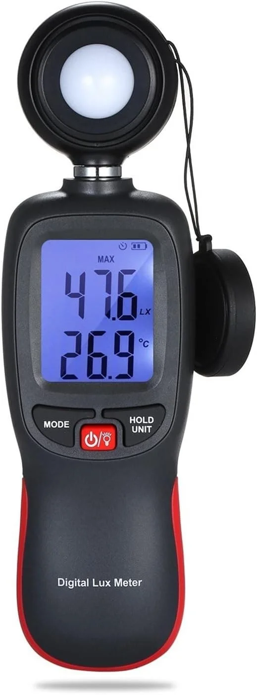 نورسنج، نورسنج دیجیتال با صفحه نمایش LCD، نورسنج دستی کوچک، فوتومتر با حالت حداکثر/حداقل/داده، حسگر نور نورسنج، نورسنج دیجیتال با صفحه نمایش LCD، نورسنج دستی کوچک، فوتومتر با حالت حداکثر/حداقل/داده، حسگر نور