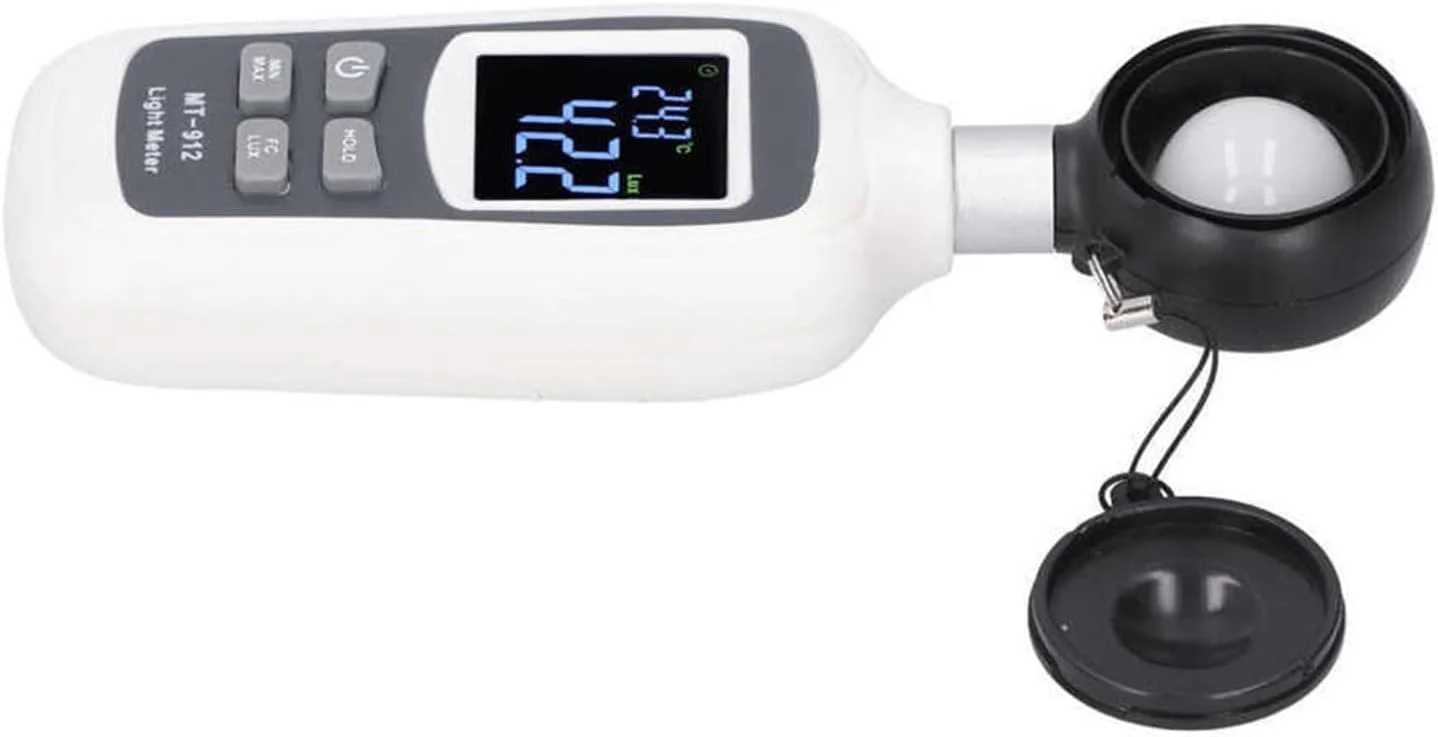 نورسنج دیجیتال دستی، نورسنج ال سی دی کوچک لوکس متر لومینومتر فتومتر 0-200K Lx طیف سنج دستی