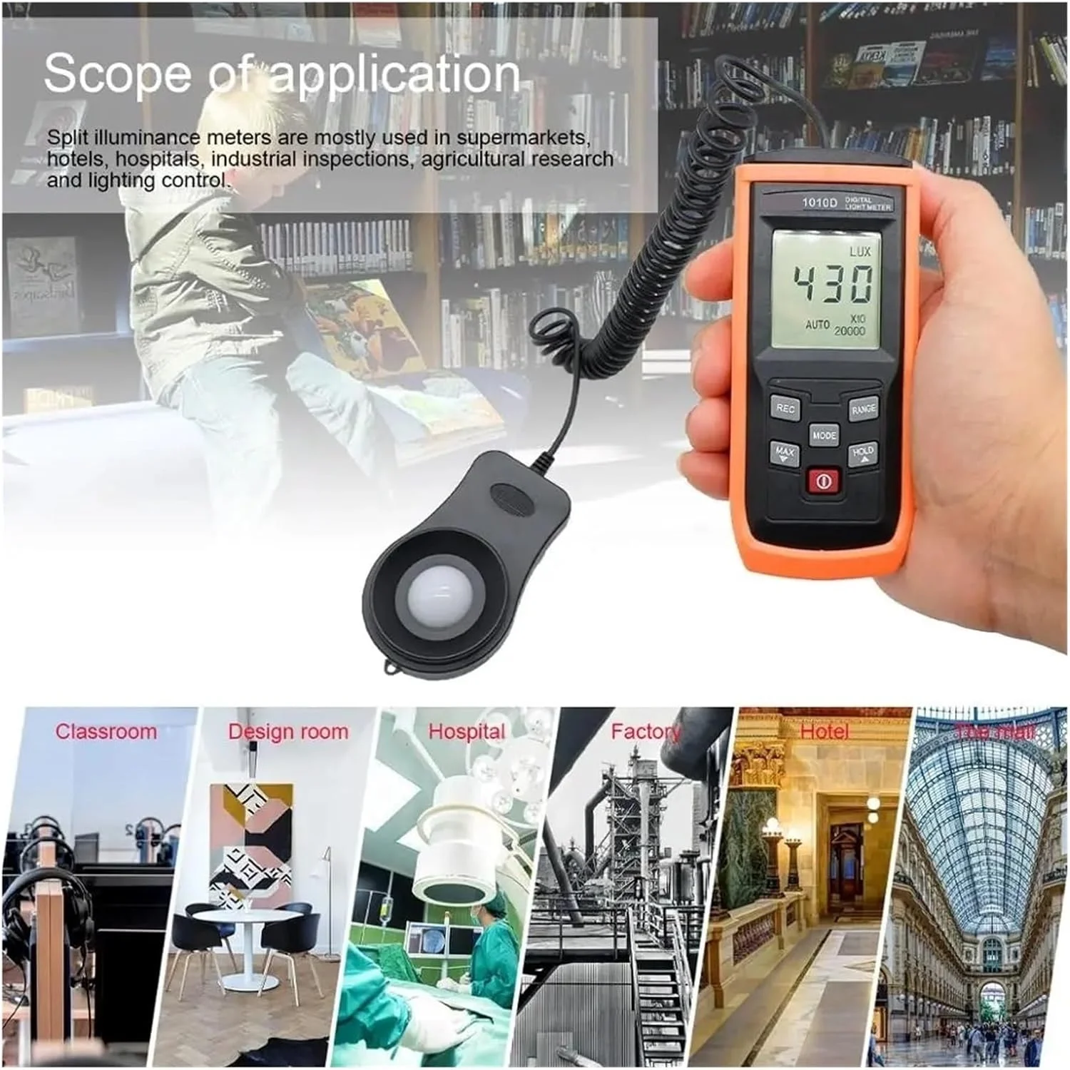 نورسنج دیجیتال دستی LCD Fotometro عکاسی لومینومتر حداکثر حداقل 0-200000 LUX فوتومتر تستر روشنایی luxometro، قرائت های دقیق نورسنج دیجیتال دستی LCD Fotometro عکاسی لومینومتر حداکثر حداقل 0-200000 LUX فوتومتر تستر روشنایی luxometro، قرائت های دقیق