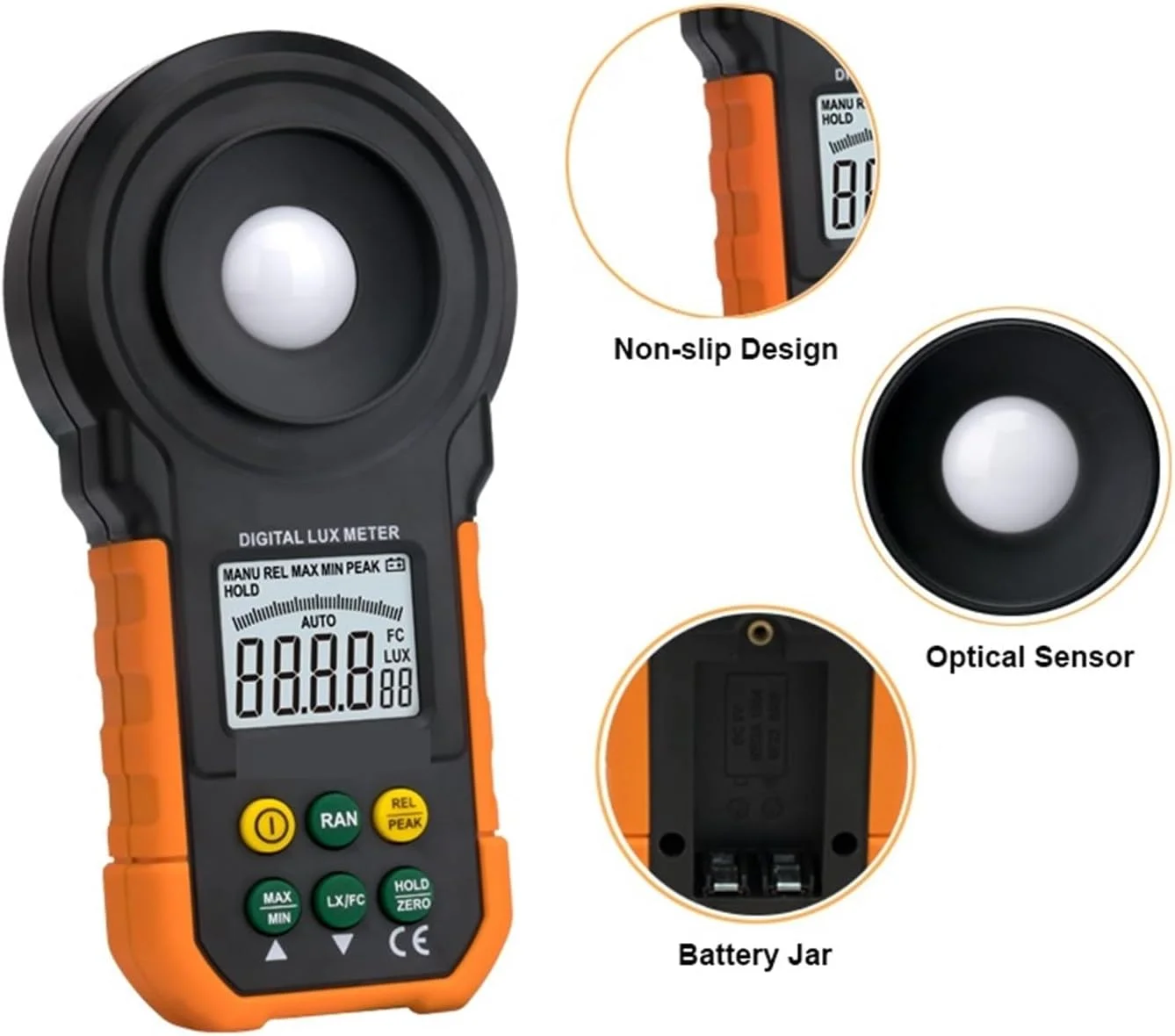 نورسنج، نورسنج LED رنگی برای تست روشنایی، 200000 LUX، لوکس متر دیجیتال دستی، تستر محیطی لوکسومتر نورسنج، نورسنج LED رنگی برای تست روشنایی، 200000 LUX، لوکس متر دیجیتال دستی، تستر محیطی لوکسومتر