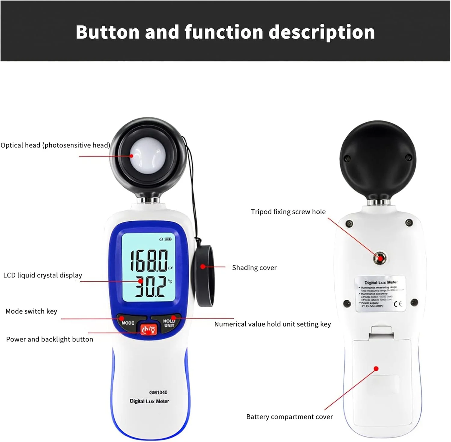 نورسنج دستی KHHFFUH، نورسنج دیجیتال با صفحه نمایش LCD، بلوتوث دستی 0-200000 لوکس، ابزار اندازه گیری دمای محیط برای نورسنجی نورسنج دستی KHHFFUH، نورسنج دیجیتال با صفحه نمایش LCD، بلوتوث دستی 0-200000 لوکس، ابزار اندازه گیری دمای محیط برای نورسنجی