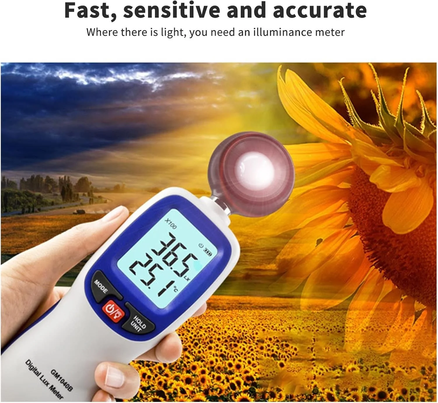 نورسنج دستی KHHFFUH، نورسنج دیجیتال با صفحه نمایش LCD، بلوتوث دستی 0-200000 لوکس، ابزار اندازه گیری دمای محیط برای نورسنجی نورسنج دستی KHHFFUH، نورسنج دیجیتال با صفحه نمایش LCD، بلوتوث دستی 0-200000 لوکس، ابزار اندازه گیری دمای محیط برای نورسنجی