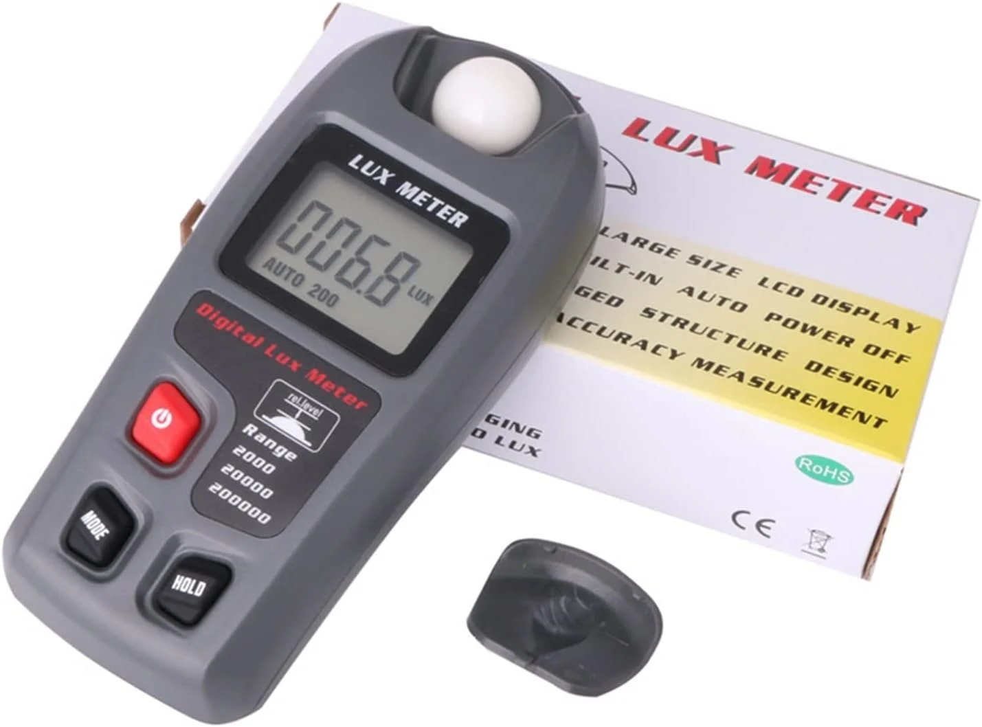 نور سنج دستی HOKVJ، تستر نور، نور سنج تست محیطی با محدوده 0 تا 200,000 لوکس، طراحی جیبی، روشنایی سنج دیجیتال، دماسنج محیطی دستی برای تست فوتومتریک، UV نور سنج دستی HOKVJ، تستر نور، نور سنج تست محیطی با محدوده 0 تا 200,000 لوکس، طراحی جیبی، روشنایی سنج دیجیتال، دماسنج محیطی دستی برای تست فوتومتریک، UV