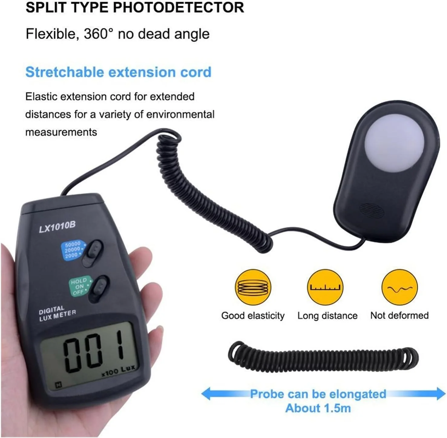 نورسنج دیجیتال عمومی، نورسنج، روشنایی سنج دیجیتال، ابزار اندازه گیری دمای محیط دستی، نورسنج دیجیتال 0-50000 لوکس نورسنج از راه دور نورسنج دیجیتال عمومی، نورسنج، روشنایی سنج دیجیتال، ابزار اندازه گیری دمای محیط دستی، نورسنج دیجیتال 0-50000 لوکس نورسنج از راه دور