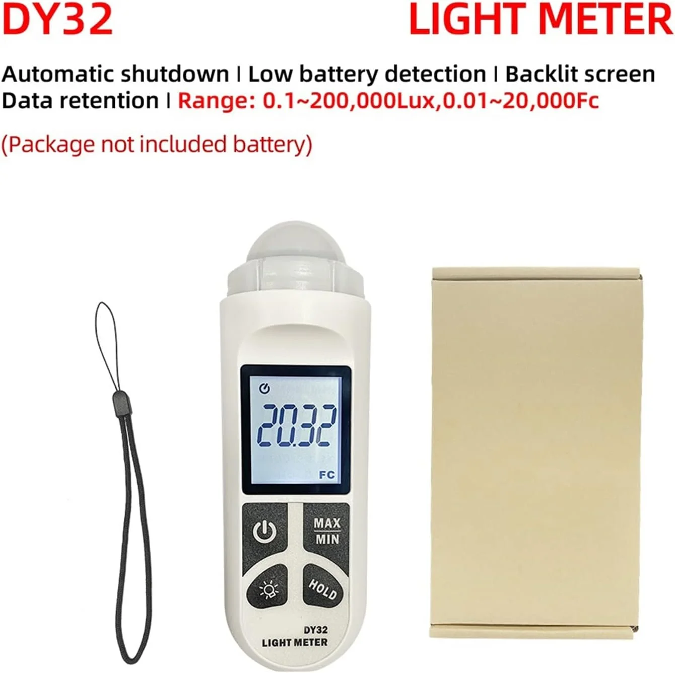 نورسنج LZFuiop، نورسنج دیجیتال عکاسی، نورسنج لوکس/Fc، نورسنج دیجیتال دستی اندازه گیری دمای محیط برای خانه ها و کشاورزی نورسنج LZFuiop، نورسنج دیجیتال عکاسی، نورسنج لوکس/Fc، نورسنج دیجیتال دستی اندازه گیری دمای محیط برای خانه ها و کشاورزی