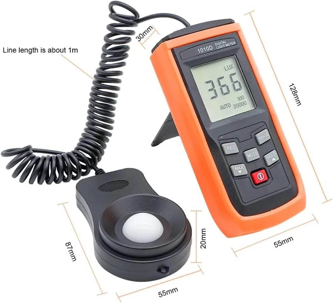 نورسنج دیجیتال GZDtdsd، نورسنج دستی LCD عکاسی 0-200000 LUX، تستر روشنایی، نورسنج دیجیتال دستی، دماسنج محیطی، مناسب برای خانه