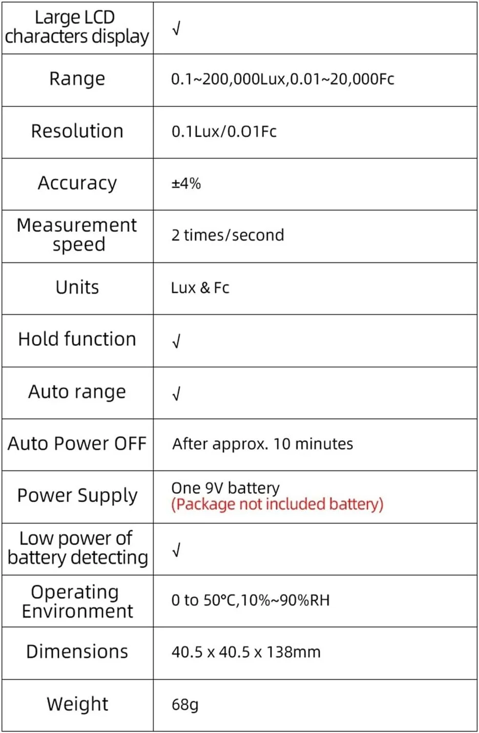 نورسنج دیجیتال دستی SilteD، 200,000 LUX، نورسنج عکاسی دیجیتال، نورسنج یکپارچه، نورسنج لوکس/Fc، تستر محیطی نور