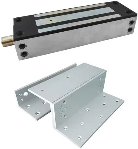 قفل مگنتی برقی دروازه بیرونی Visionis FPC-5701-B با قدرت 1500 پوند به همراه براکت LZ برای درب های بازشو به داخل، مناسب برای سیستم کنترل دسترسی