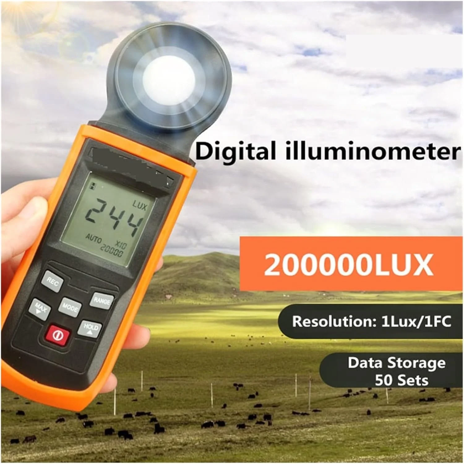 نورسنج، لوکس متر صنعتی حرفه ای 200000LUX لوکس متر دیجیتال دقیق نورسنج عکاسی با پروب چرخشی نورسنج، لوکس متر صنعتی حرفه ای 200000LUX لوکس متر دیجیتال دقیق نورسنج عکاسی با پروب چرخشی