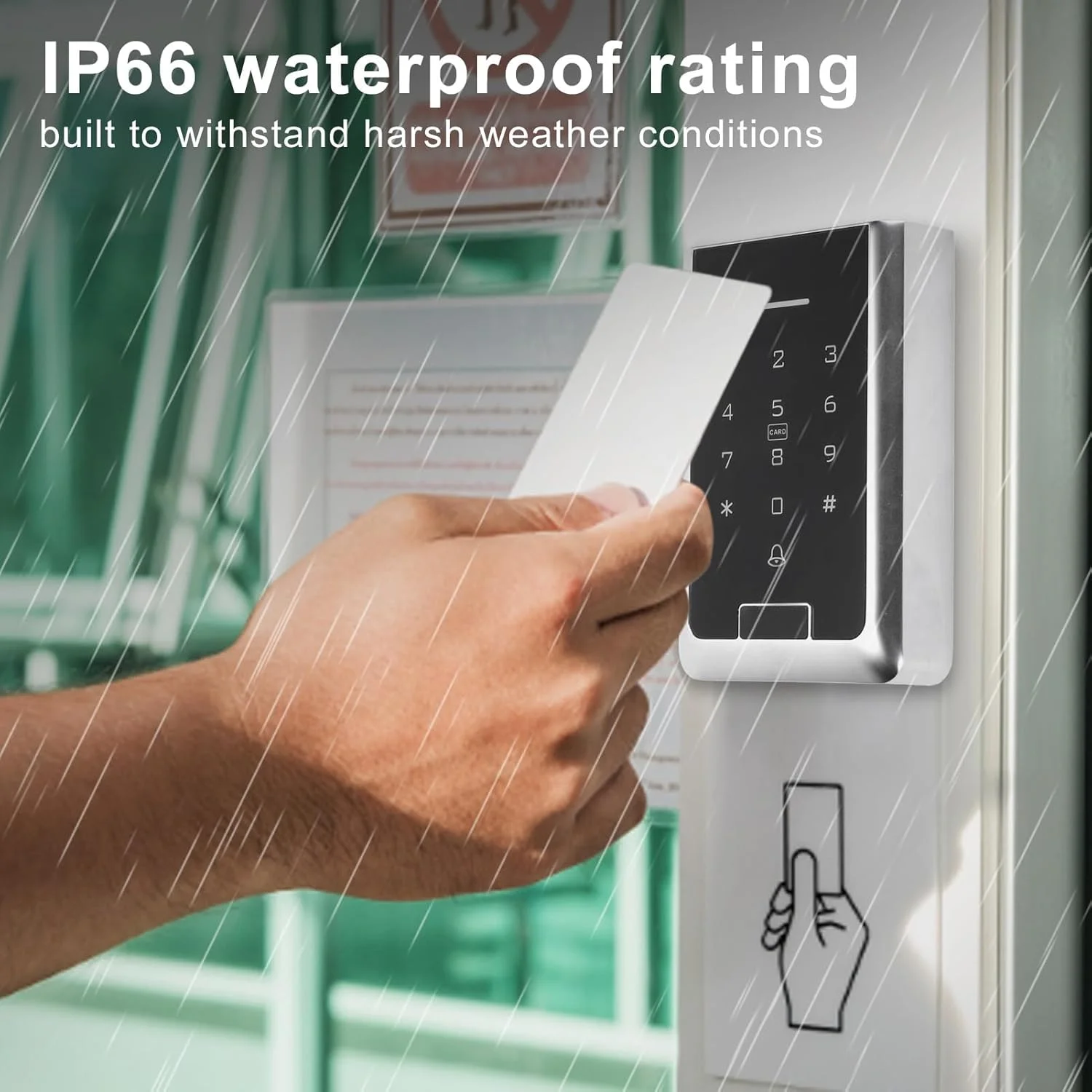 صفحه کلید کنترل دسترسی Vomeko، صفحه کلید درب، سیم کشی رایگان DC 10‑24V IP66 ضد آب صفحه کلید درب رمز عبور صفحه کلید ورودی بدون کلید دروازه صفحه کلید کنترل دسترسی Vomeko، صفحه کلید درب، سیم کشی رایگان DC 10‑24V IP66 ضد آب صفحه کلید درب رمز عبور صفحه کلید ورودی بدون کلید دروازه