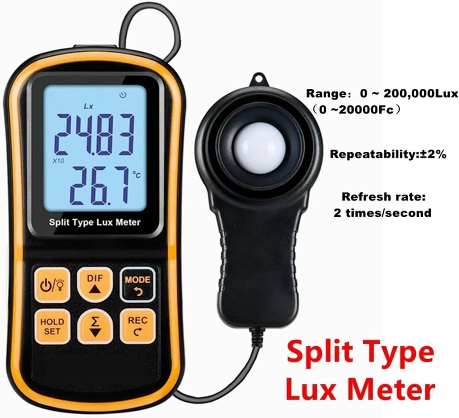 نورسنج، نورسنج دیجیتال حرفه ای ال سی دی 5 عددی، نورسنج دستی، ابزار نورسنجی روشنایی نورسنج، نورسنج دیجیتال حرفه ای ال سی دی 5 عددی، نورسنج دستی، ابزار نورسنجی روشنایی