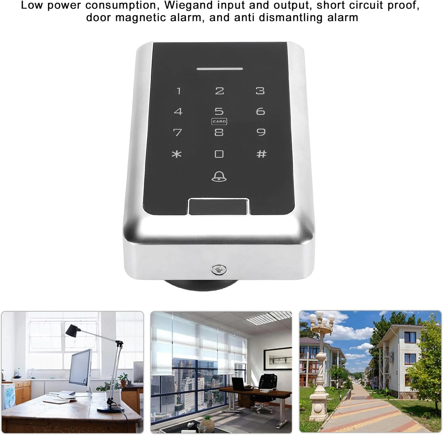 صفحه کلید کنترل دسترسی Vomeko، صفحه کلید درب، سیم کشی رایگان DC 10‑24V IP66 ضد آب صفحه کلید درب رمز عبور صفحه کلید ورودی بدون کلید دروازه صفحه کلید کنترل دسترسی Vomeko، صفحه کلید درب، سیم کشی رایگان DC 10‑24V IP66 ضد آب صفحه کلید درب رمز عبور صفحه کلید ورودی بدون کلید دروازه