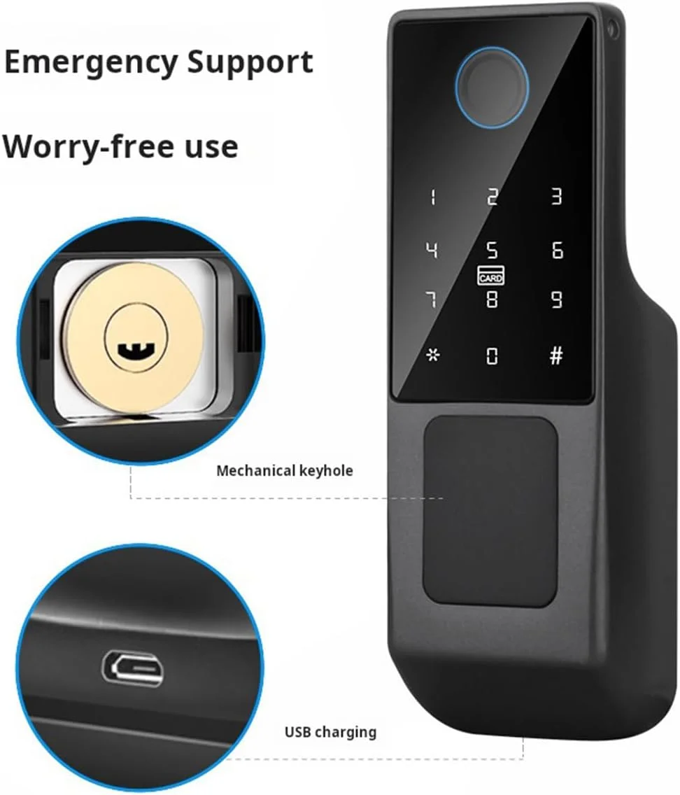 قفل درب هوشمند ضد آب Xenocam برای فضای باز، قفل ریم هوشمند درب، قفل اثر انگشت وای فای، پشتیبانی از رمز عبور | کارت IC | کلید، کنترل دسترسی دیجیتال درب برای Tuya قفل درب هوشمند ضد آب Xenocam برای فضای باز، قفل ریم هوشمند درب، قفل اثر انگشت وای فای، پشتیبانی از رمز عبور | کارت IC | کلید، کنترل دسترسی دیجیتال درب برای Tuya