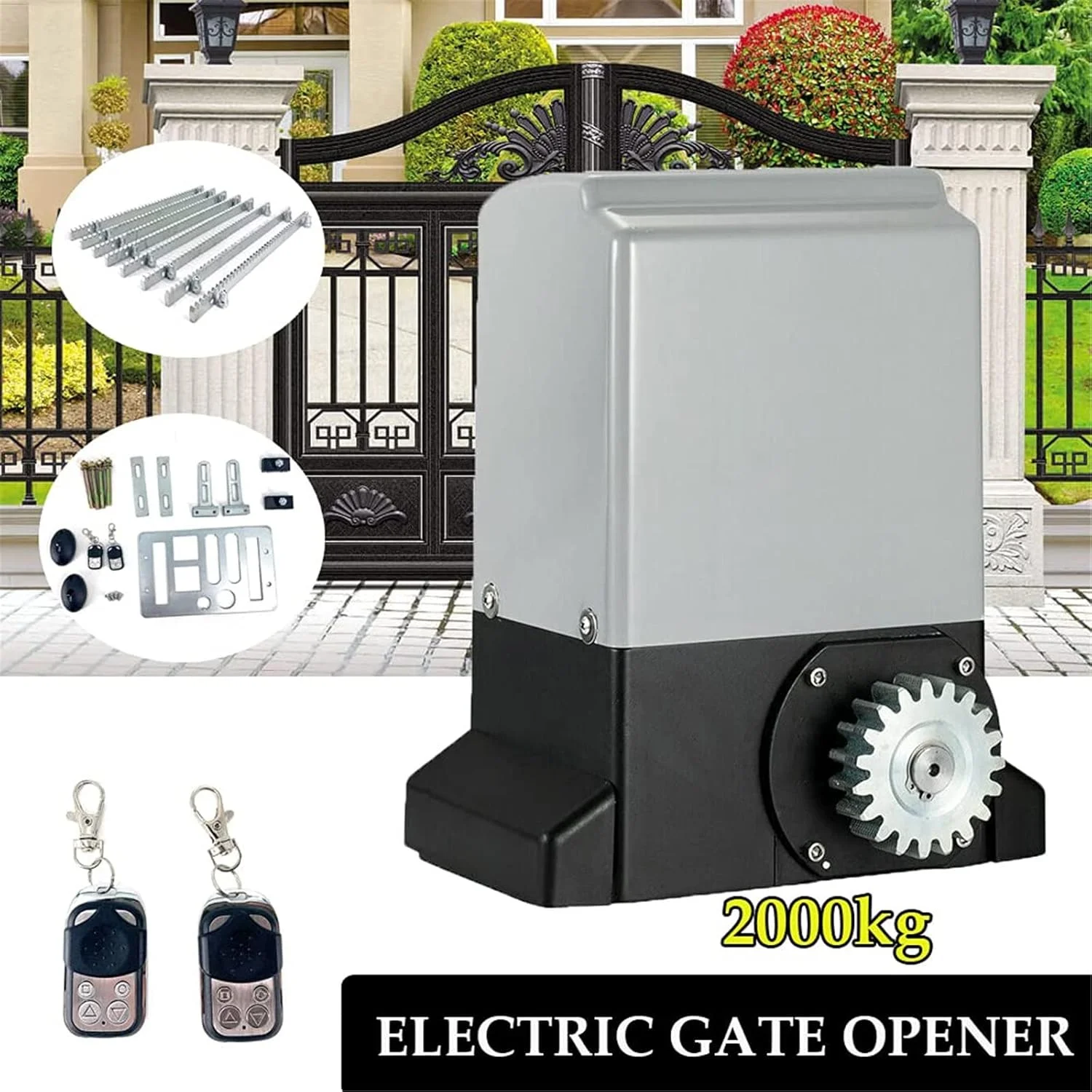 اپراتور درب کشویی اتوماتیک WWART، کیت سیستم امنیتی درب کشویی برقی سنگین وظیفه کامل تا 800 کیلوگرم برای مسکونی و تجاری اپراتور درب کشویی اتوماتیک WWART، کیت سیستم امنیتی درب کشویی برقی سنگین وظیفه کامل تا 800 کیلوگرم برای مسکونی و تجاری