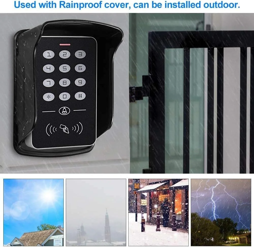 کیت کامل سیستم کنترل دسترسی امنیتی یک درب FTSTech ضد آب با کارت EM-ID 125KHz به همراه قفل مغناطیسی برقی 60 کیلوگرمی، پوشش باران، دکمه خروج و کلید RFID کیت کامل سیستم کنترل دسترسی امنیتی یک درب FTSTech ضد آب با کارت EM-ID 125KHz به همراه قفل مغناطیسی برقی 60 کیلوگرمی، پوشش باران، دکمه خروج و کلید RFID