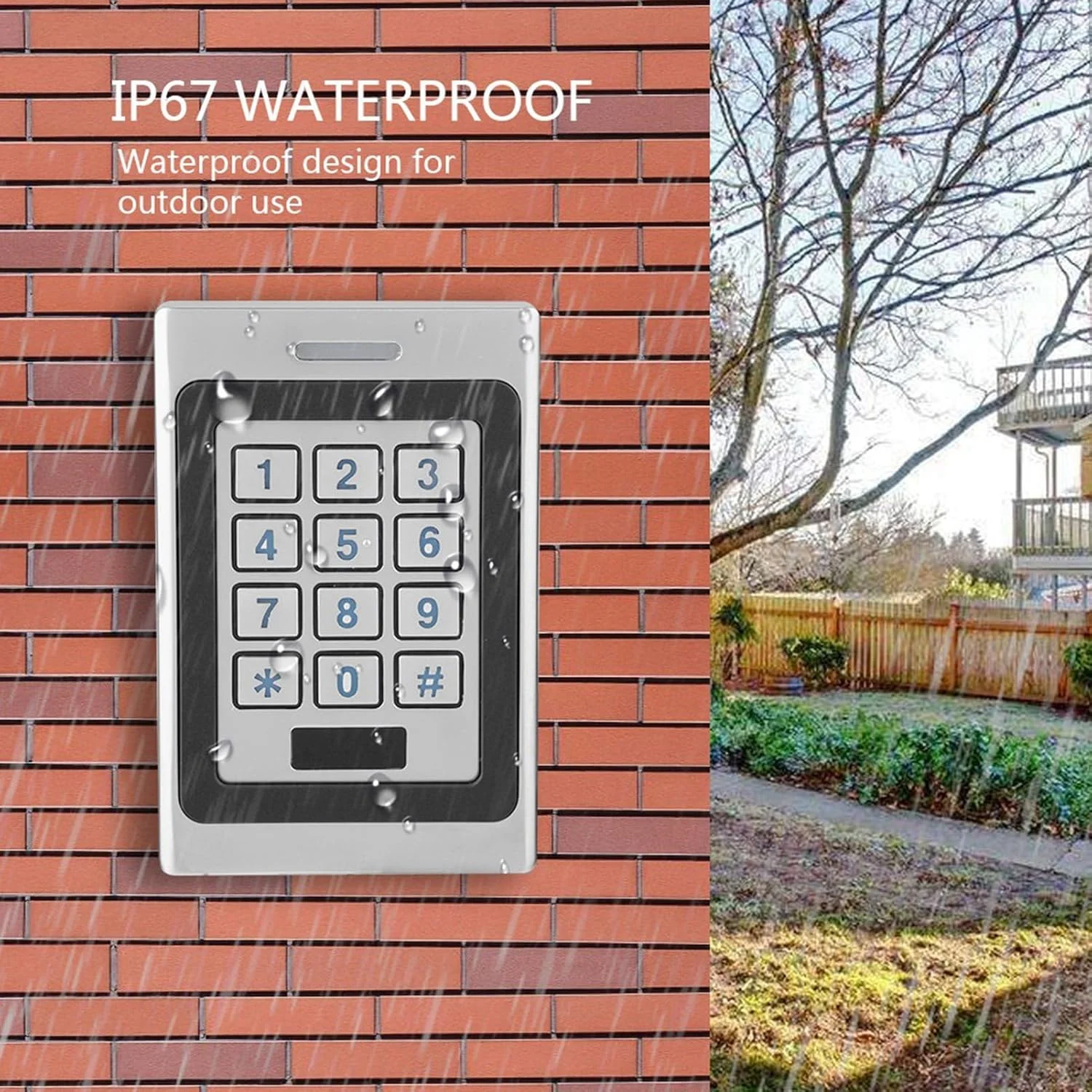 سیستم کنترل دسترسی درب، دستگاه کنترل دسترسی درب ضد آب IP68 کارت + صفحه کلید، مجموعه امنیتی سیستم ورود درب با صفحه کلید / کارت خوان درخشان سیستم کنترل دسترسی درب، دستگاه کنترل دسترسی درب ضد آب IP68 کارت + صفحه کلید، مجموعه امنیتی سیستم ورود درب با صفحه کلید / کارت خوان درخشان
