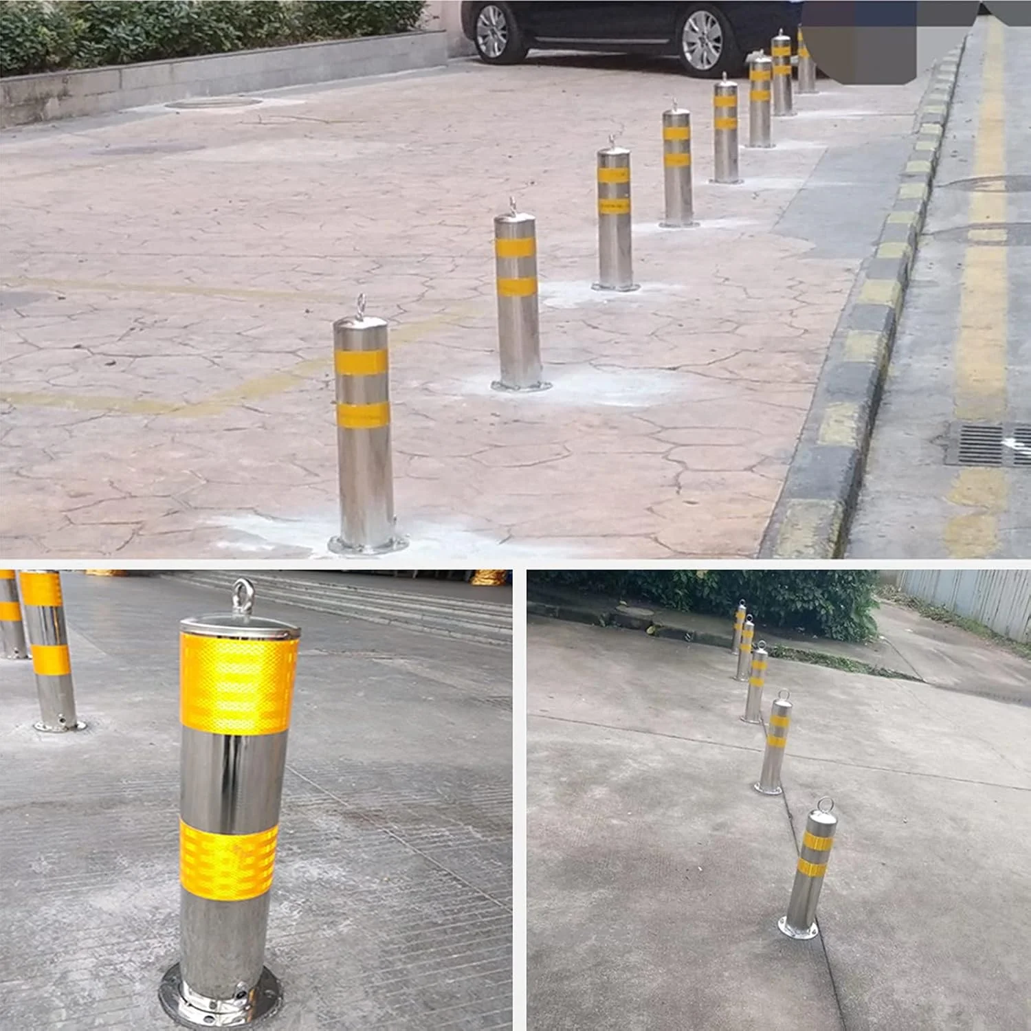 میله محافظ پارکینگ WEDDERTA، استیل ضد زنگ، ثابت، با بازتابنده و پیچ، موانع امنیتی برای ورودی (سفید نقره ای 500x120 میلی متر) (سفید نقره ای 500x120 میلی متر) میله محافظ پارکینگ WEDDERTA، استیل ضد زنگ، ثابت، با بازتابنده و پیچ، موانع امنیتی برای ورودی (سفید نقره ای 500x120 میلی متر) (سفید نقره ای 500x120 میلی متر)