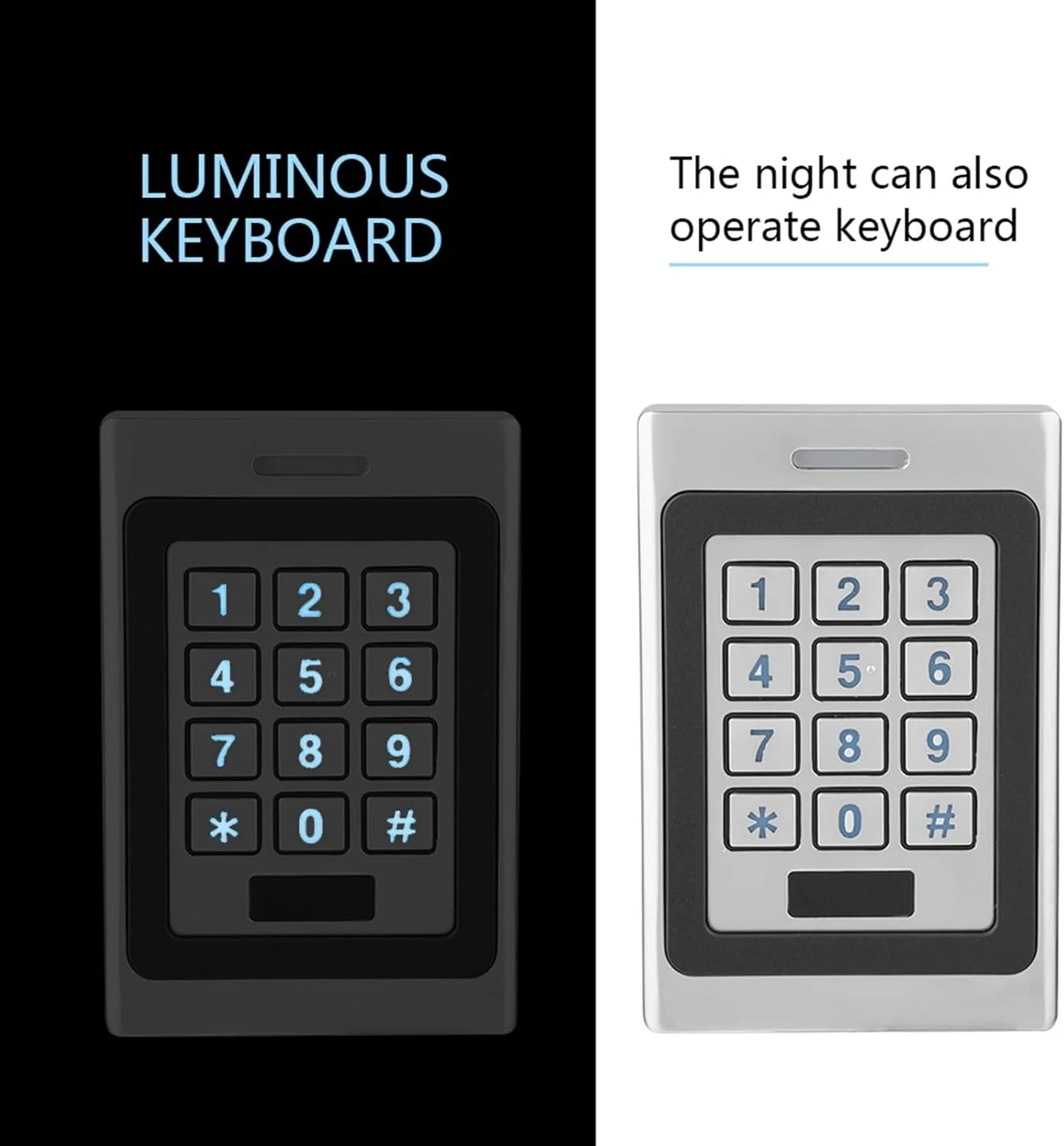 سیستم کنترل دسترسی درب، دستگاه کنترل دسترسی درب ضد آب IP68 کارت + صفحه کلید، مجموعه امنیتی سیستم ورود درب با صفحه کلید / کارت خوان درخشان سیستم کنترل دسترسی درب، دستگاه کنترل دسترسی درب ضد آب IP68 کارت + صفحه کلید، مجموعه امنیتی سیستم ورود درب با صفحه کلید / کارت خوان درخشان