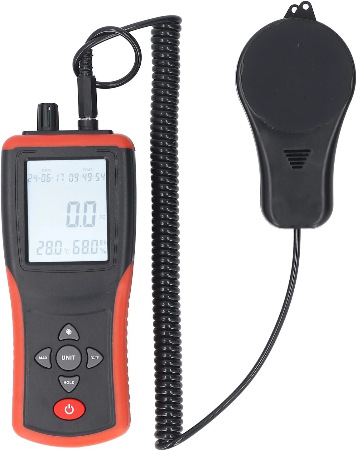 نورسنج دیجیتال 0.1 تا 400,000 لوکس، تستر روشنایی قابل حمل، نورسنج LED با سنسور، برای نور گیاهان، چراغ های جلوی خودرو