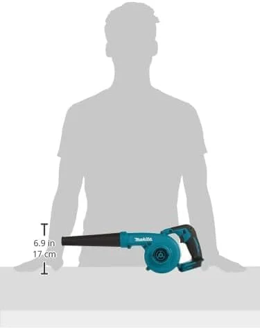 دمنده هوای شارژی 18 ولت لیتیوم-یونی ماکیتا مدل DUB185Z (بدون باتری و شارژر) به همراه شلنگ انعطاف پذیر، لوله مستقیم، نازل کمربندی و کیسه گرد و غبار