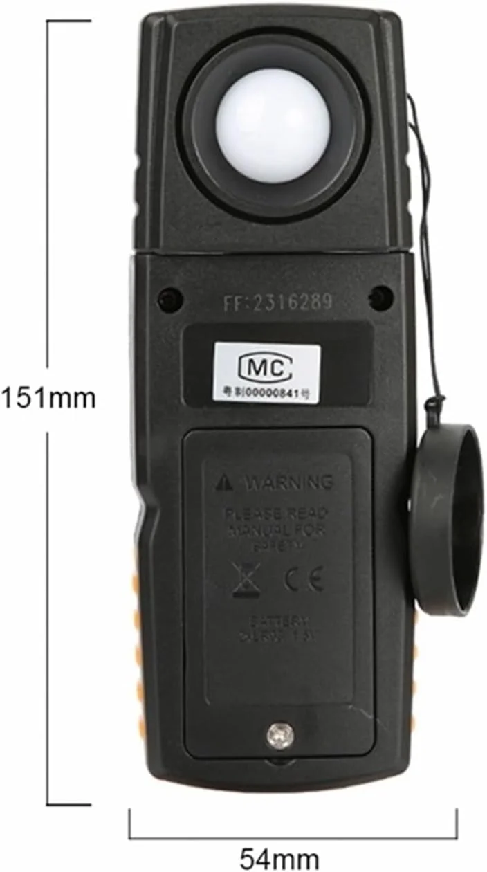 نور سنج، نور سنج قابل حمل با صفحه نمایش دیجیتال، تستر چند منظوره روشنایی 0～40℃ با پشتیبانی از تغییر محدوده خودکار