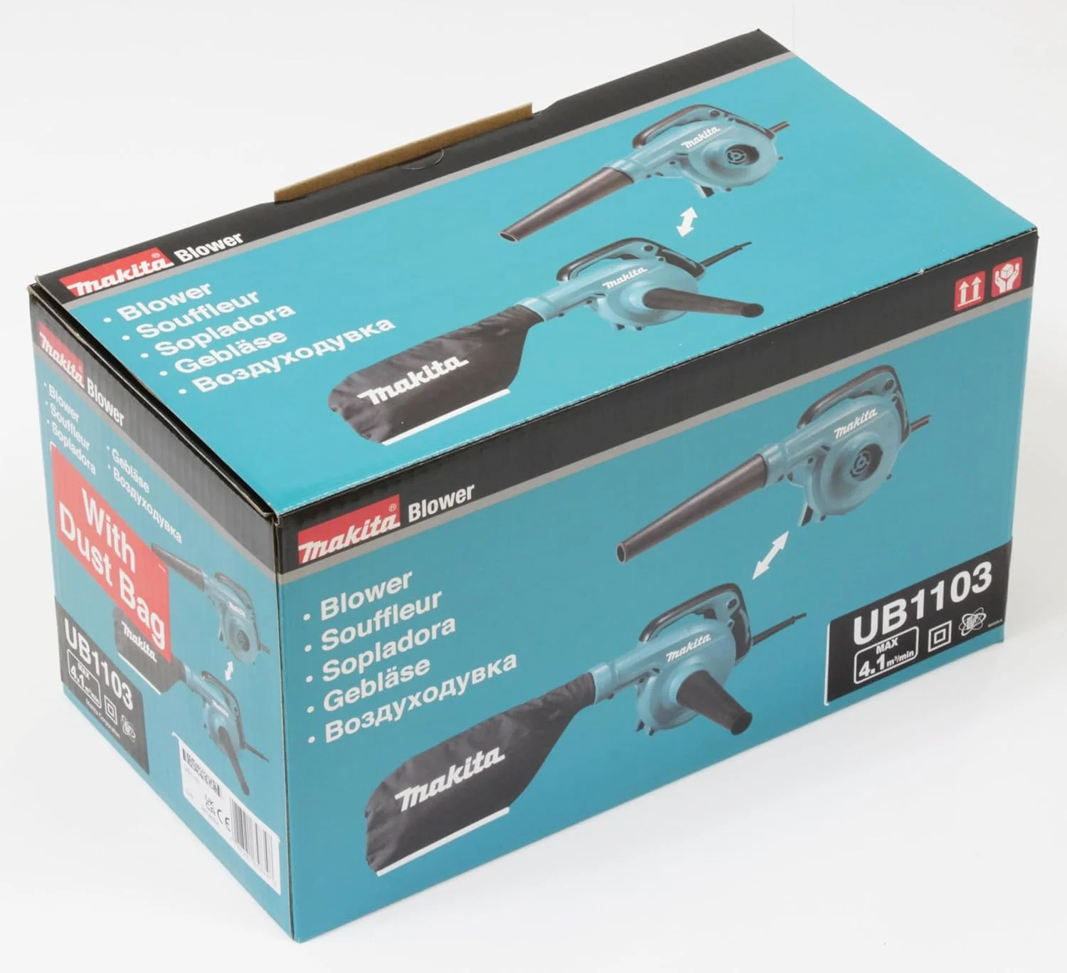 دمنده هوای برقی ماکیتا مدل UB1103 به همراه کیسه گرد و غبار، 600 وات
