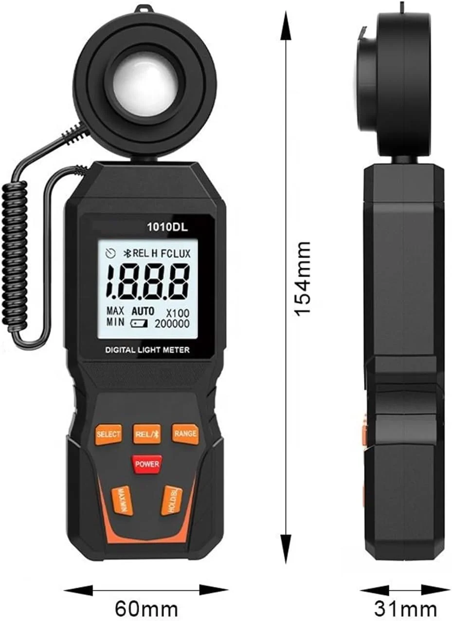 نورسنج، نورسنج لوکس متر لومن دیجیتال 0 تا 199,999 لوکس (19,999FC) فوت کندل، نورسنجی فیلم