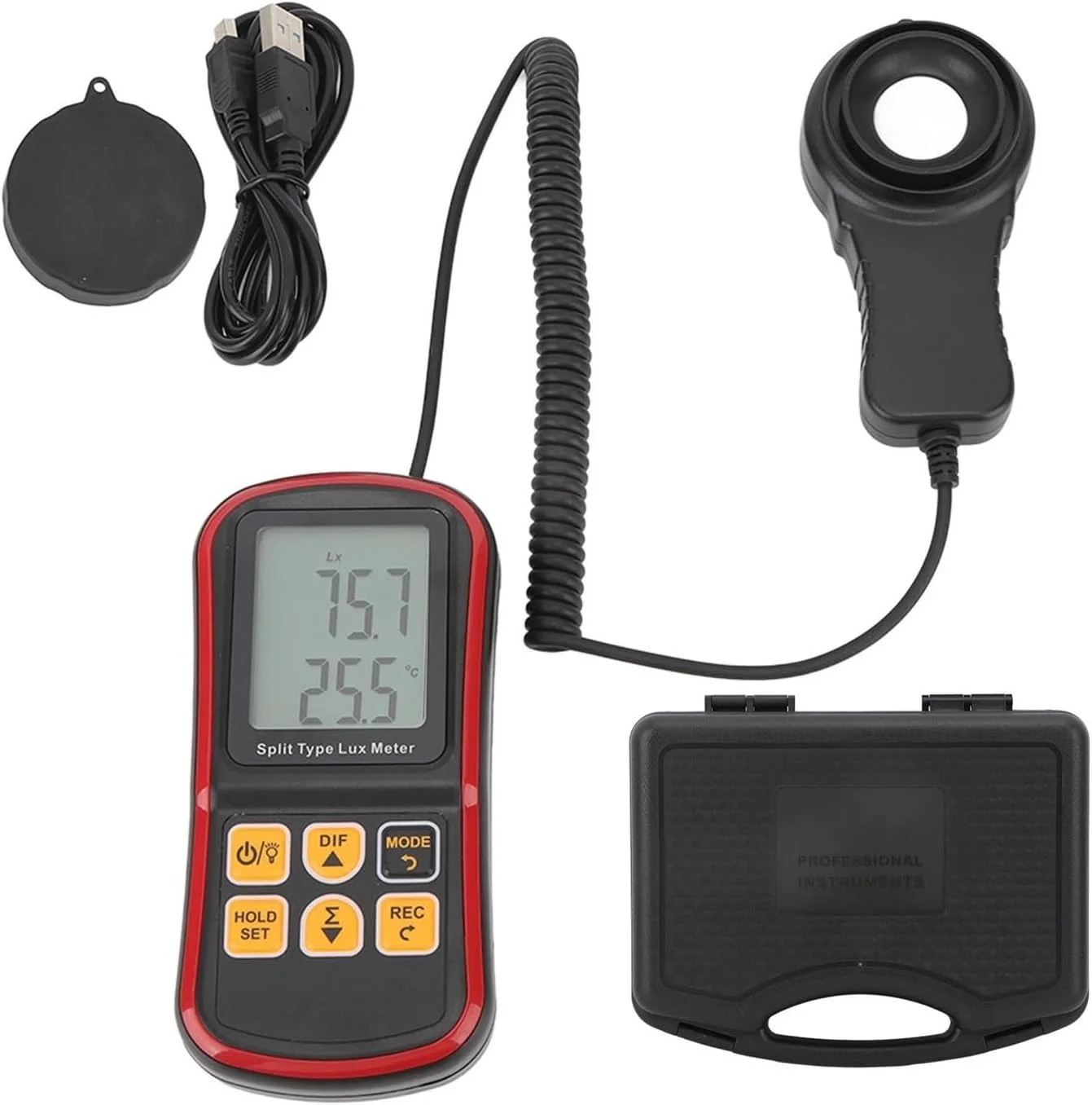 نورسنج دستی، نورسنج دیجیتال، لوکس متر دیجیتال، لومینومتر فتومتر با دقت بالا و قابلیت ذخیره داده