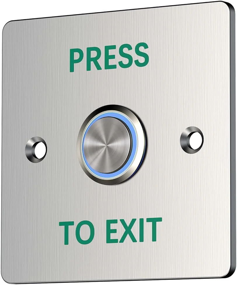 دکمه خروج فشاری YUHANUS برای کنترل دسترسی درب، ضد آب، بدنه استیل ضد زنگ، 4 خروجی کنتاکت دکمه خروج فشاری YUHANUS برای کنترل دسترسی درب، ضد آب، بدنه استیل ضد زنگ، 4 خروجی کنتاکت