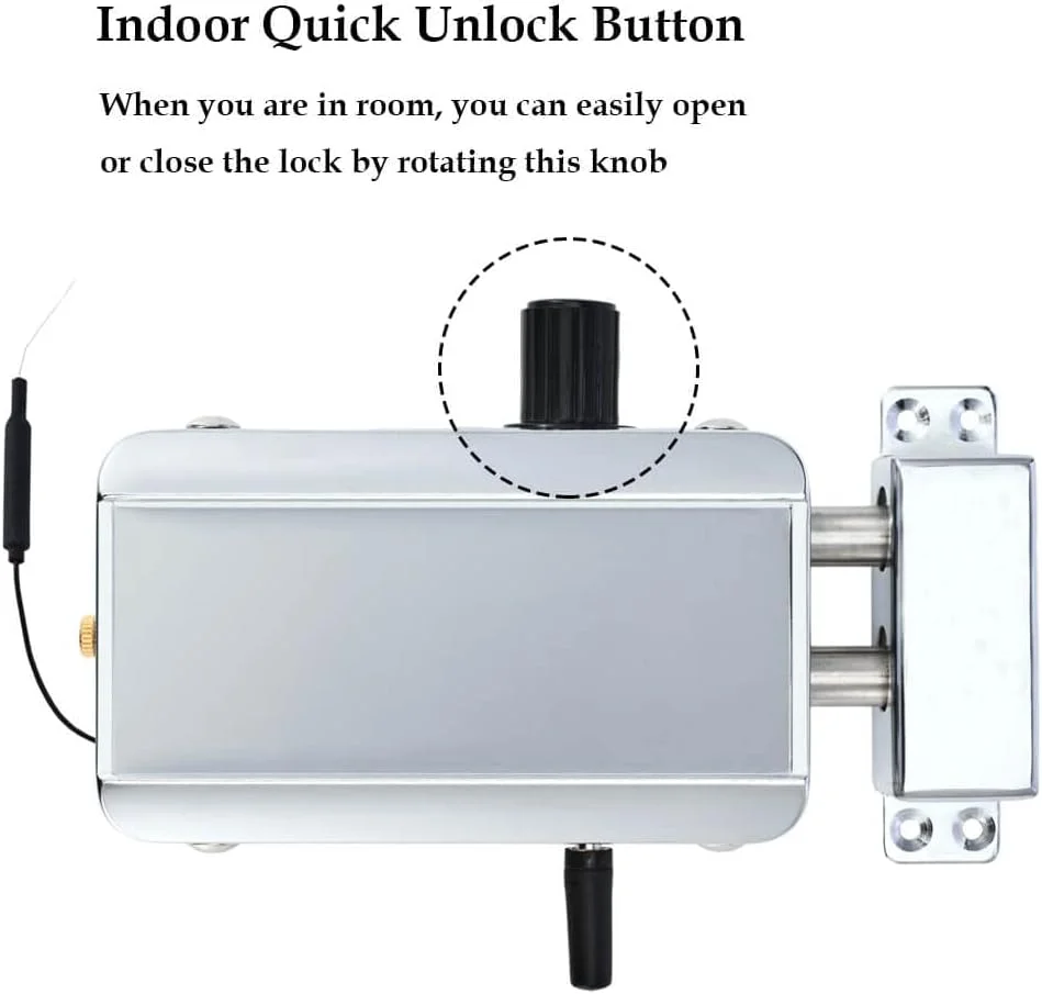 قفل درب الکترونیکی YUHANUS، قفل درب کنترل از راه دور ضد سرقت امنیت خانه قفل درب مخفی هوشمند بدون کلید با کنترل از راه دور و دسترسی به برنامه تلفن هوشمند قفل درب الکترونیکی YUHANUS، قفل درب کنترل از راه دور ضد سرقت امنیت خانه قفل درب مخفی هوشمند بدون کلید با کنترل از راه دور و دسترسی به برنامه تلفن هوشمند