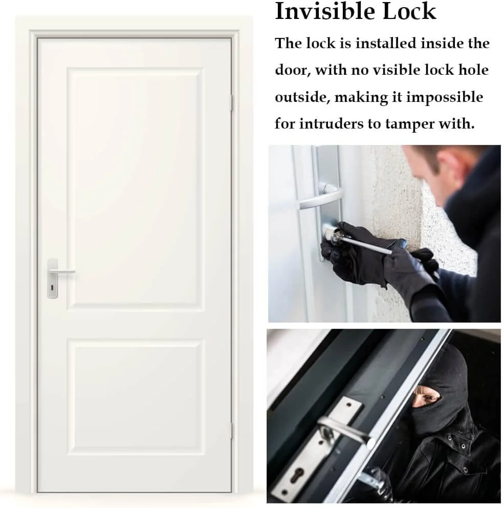 قفل درب الکترونیکی YUHANUS، قفل درب کنترل از راه دور ضد سرقت امنیت خانه قفل درب مخفی هوشمند بدون کلید با کنترل از راه دور و دسترسی به برنامه تلفن هوشمند قفل درب الکترونیکی YUHANUS، قفل درب کنترل از راه دور ضد سرقت امنیت خانه قفل درب مخفی هوشمند بدون کلید با کنترل از راه دور و دسترسی به برنامه تلفن هوشمند