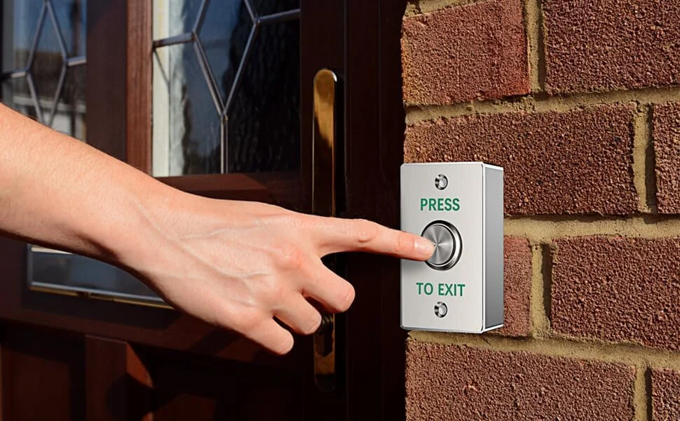 دکمه خروج فشاری YUHANUS برای کنترل دسترسی درب، ضد آب، بدنه استیل ضد زنگ، 4 خروجی کنتاکت