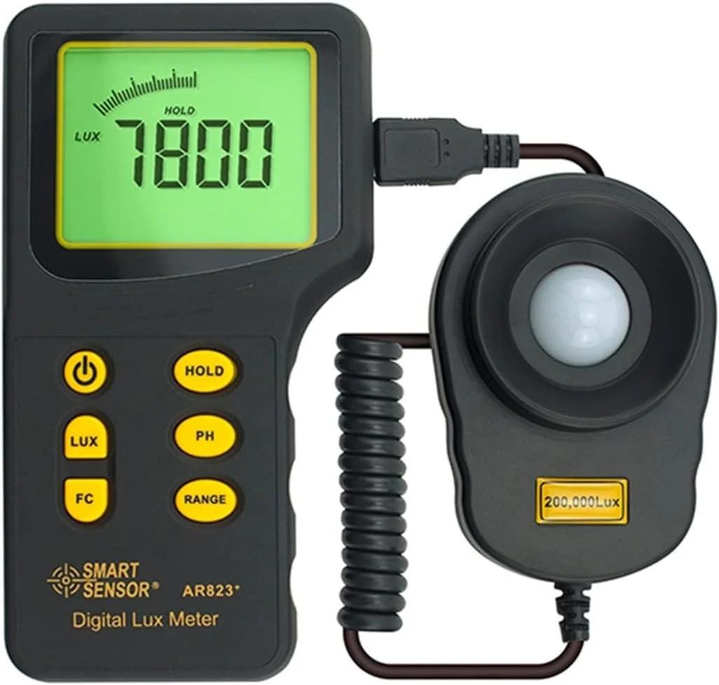 نورسنج دیجیتال دستی JACOJE، محدوده اندازه گیری 1 تا 200.000 لوکس