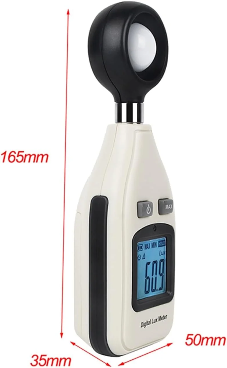 نور سنج، 5 عدد نور سنج دیجیتال کوچک قابل حمل با صفحه نمایش دیجیتال، نور سنج اتوماتیک با عملکرد نور پس زمینه صنعتی