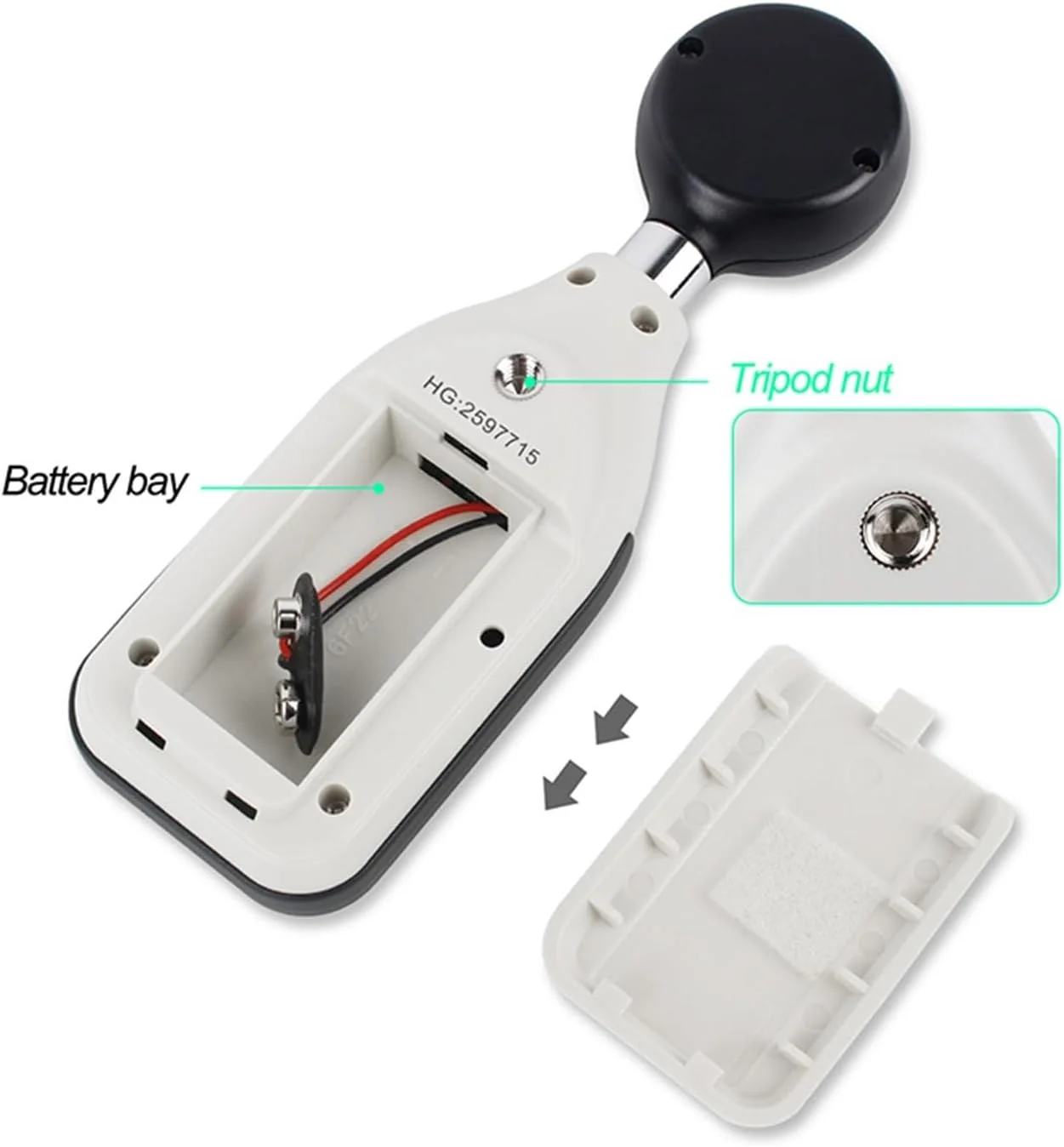 نور سنج، 5 عدد نور سنج دیجیتال کوچک قابل حمل با صفحه نمایش دیجیتال، نور سنج اتوماتیک با عملکرد نور پس زمینه صنعتی