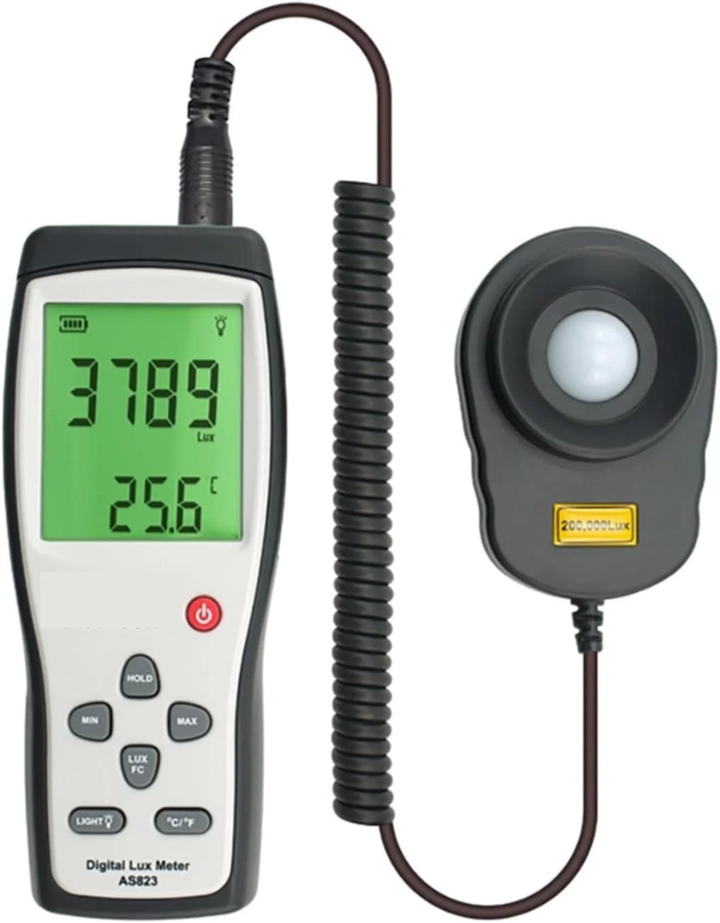 نورسنج دیجیتال دستی، لوکس متر روشنایی 200,000 لوکس/FC لومینومتر فوتومتر تستر نور نورسنج دیجیتال دستی، لوکس متر روشنایی 200,000 لوکس/FC لومینومتر فوتومتر تستر نور