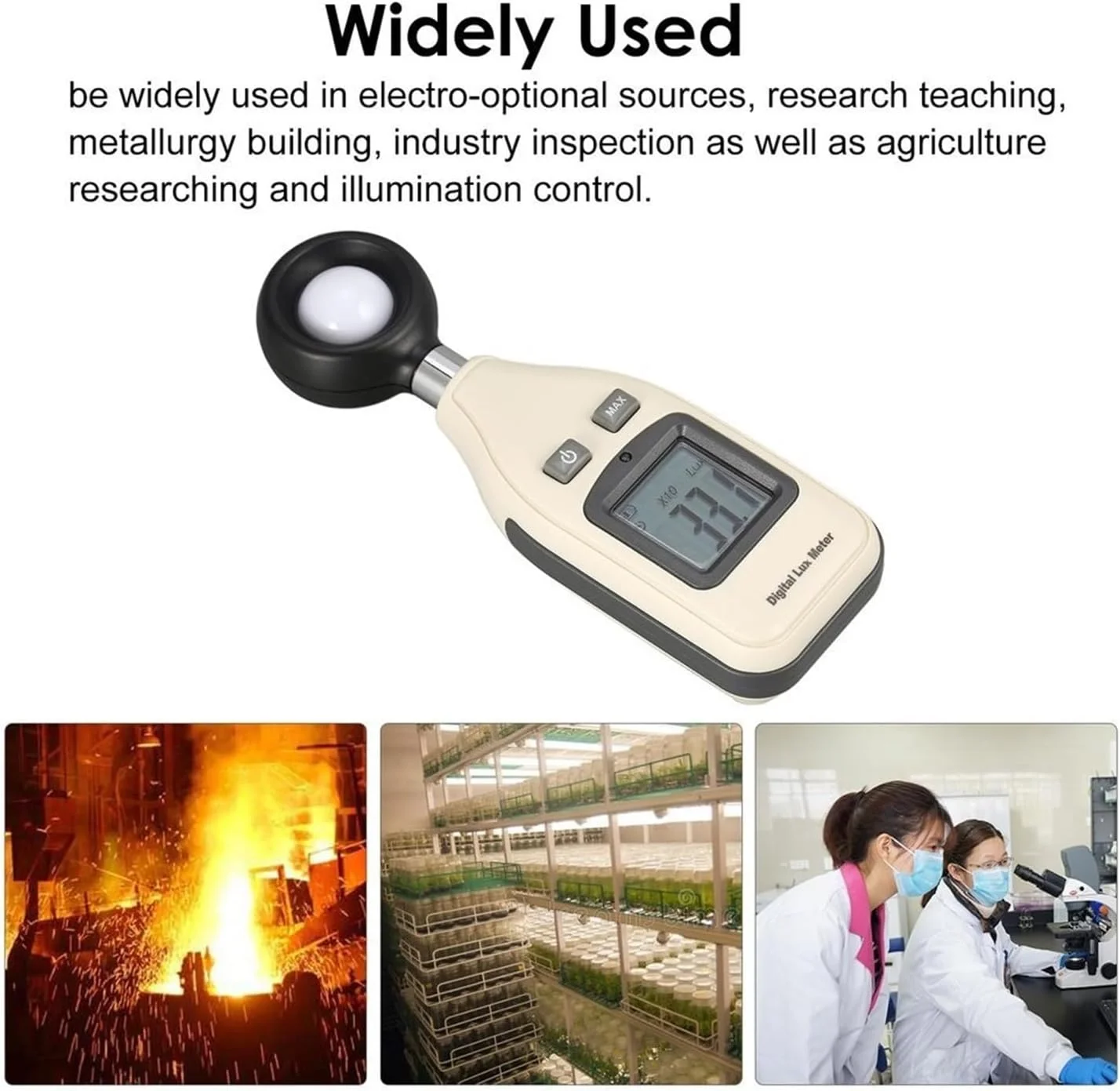 نور سنج، 5 عدد نور سنج دیجیتال کوچک قابل حمل با صفحه نمایش دیجیتال، نور سنج اتوماتیک با عملکرد نور پس زمینه صنعتی