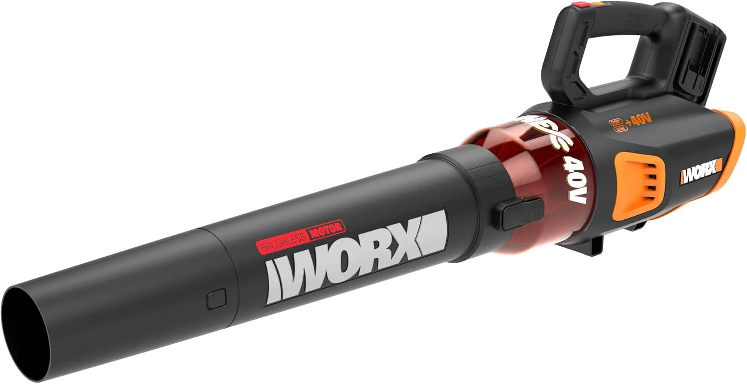 دمنده توربینی شارژی WORX WG584.9 2x20V (2.5Ah) Power Share، با حجم هوای 430 CFM